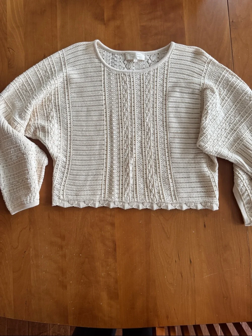 Sézane Pointelle Cotton Sweater - Picture 2 of 11